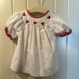 Smocked Valentines Shirt (no bottoms)